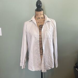 a.n.a Womens Button Up Casual Preppy Long Sleeve Shirt‎ Blouse Light Blue Small